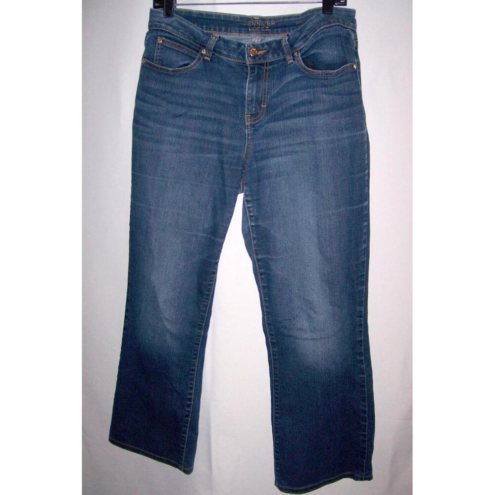 Jennifer Lopez Women's 8 Bootcut Blue Denim Jeans - Mid-Rise